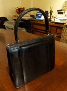 Borsa originale anni '50 in pelle di pitone                  