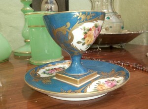 Tazza francese decorata a mano primi '900                     